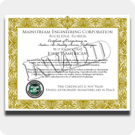 IAQ Wall Certificate