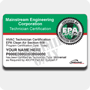 EPA 608 Certification Card